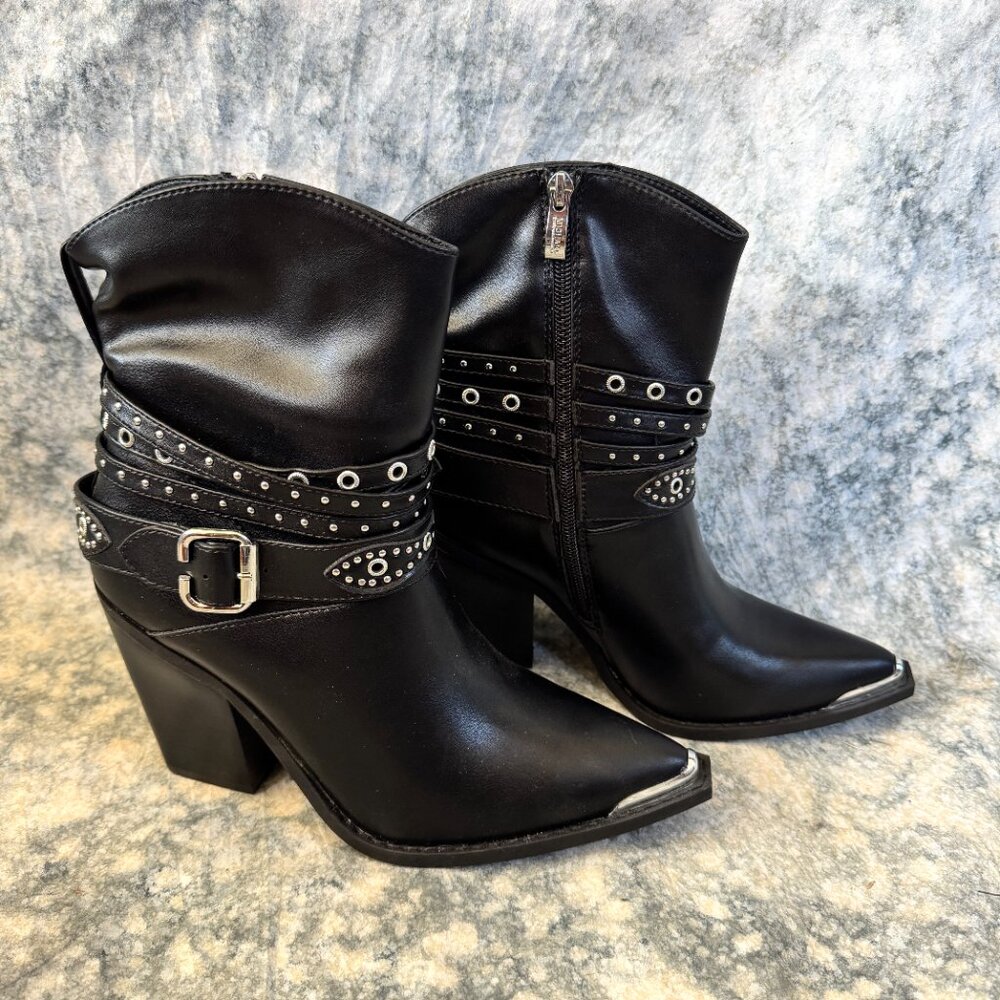 Michael Shannon Dottie Faux Leather Western Boot 4" Heel - 9 NWOT - Picture 2 of 7